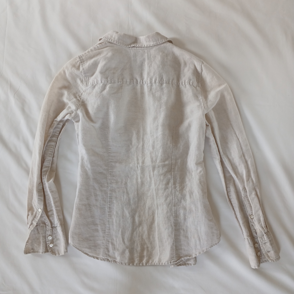 J. Crew Light Beige Casual Button Down Shirt - Picture 4 of 5